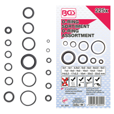 BGS Technic O-gyűrű készlet, Ø 3 - 22 mm, 225 darabos (BGS-8044) autójavító eszköz