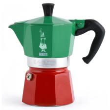 Bialetti 5323 Mokka Express Tricolore Kotyogos kávéfőző 6 csésze zöld / piros kávéfőző