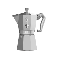 Bialetti 9054 Moka Exclusive 6 adagos kotyogós kávéfőző, ezüst kávéfőző