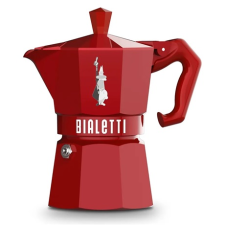 Bialetti 9055 Moka Exclusive 3 személyes Kotyogós kávéfőző - Piros (9055 MOKA EXCLUSIVE) kávéfőző