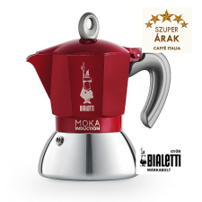 Bialetti Moka Induction 4 személyes inox kávéfőző piros kávéfőző