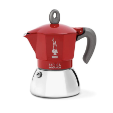 Bialetti New Moka Induction, piros, 4 személyes kávéfőző