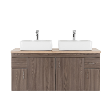  Bianco 130 alsó szekrény mosdó nélkül rauna szil sonoma munkalappal fürdőszoba bútor