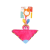 Biba Toys Nyuszi plüss bébi kendő - 20 cm