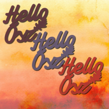  Bíbor &quot;Hello Ősz&quot; felirat színes 5x5,5cm 3db/csomag dekorációs kellék