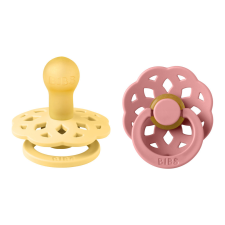  BIBS Boheme cumi 2-es szett, (Krémsárga/Tearózsa), 0-6 hó cumi