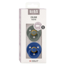 BIBS Colour cumi 2-es szett - fenyőzöld/búzavirág - 2-es méret cumi