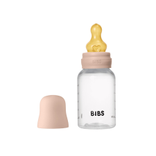 Bibs cumisüvegszett 150 ml - natúr kaucsuk cumifejjel - púderrózsaszín cumisüveg