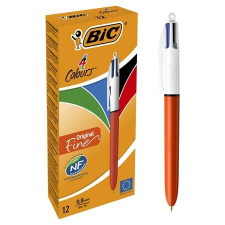 Bic Golyóstoll, 0,3 mm, nyomógombos, négyszínű, BIC "4 Colours Fine" toll