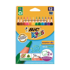 Bic Színes ceruza bic kids evolution háromszöglet&#369; környezetbarát 12 db/készlet 8297356 színes ceruza
