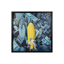 BIG CITY SKATER 130x130 cm grafika, keretezett kép