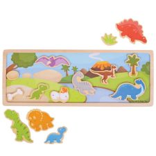 Bigjigs fa mágneses puzzle dinoszauruszok puzzle, kirakós