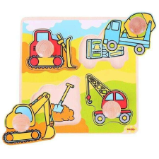 Bigjigs Fa Puzzle, Munkagépek puzzle, kirakós
