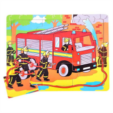 Bigjigs fa puzzle Tűzoltók 9 db puzzle, kirakós