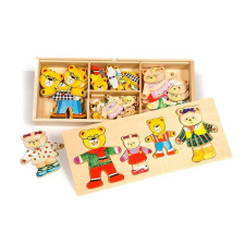 Bigjigs fafigurák - Medve család játékfigura