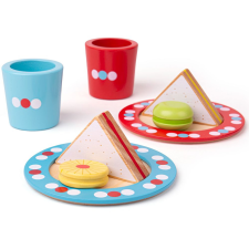 Bigjigs játék pöttyös snackkészlet konyhakészlet