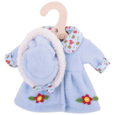  Bigjigs játékok babaruha kékkel és kalappal 28 cm-es babáknak játékbaba felszerelés