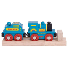  Bigjigs kék ABC mozdony (BJT411) kisvasút