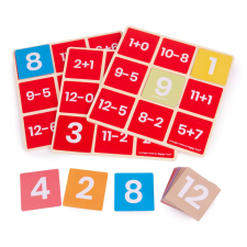 Bigjigs matematikai játék Bingo összeadás és kivonás társasjáték