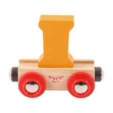 Bigjigs rail fa betűs vagy számjegyes vonatkocsi - I betű vágány