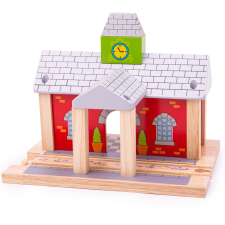 Bigjigs Rail fa pályaudvar kreatív és készségfejlesztő