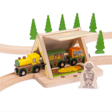 Bigjigs Rail fa Safari sátor kreatív és készségfejlesztő