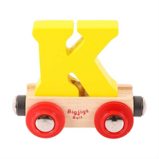 Bigjigs Rail fa vagon K betűvel kreatív és készségfejlesztő
