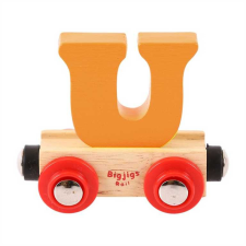 Bigjigs Rail fa vagon U betűvel kreatív és készségfejlesztő
