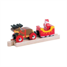  bigjigs rail karácsonyi vonatszerelvény pályával kisvasút
