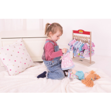 Bigjigs Rózsaszín virágos ruha 38 cm-es babához játékbaba felszerelés
