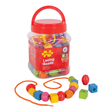 Bigjigs Toys fa fűzőkészlet tartályban kreatív és készségfejlesztő