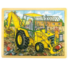  Bigjigs Toys fa puzzle építkező csapat - 24 darabos puzzle, kirakós