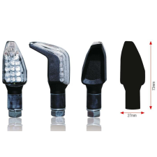 BIHR Boomerang LED Jelzőlámpák Fekete Univerzális egyéb motorkerékpár alkatrész