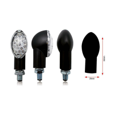  BIHR ovális LED irányjelzők fekete univerzális motorkerékpár irányjelző
