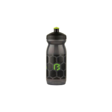 BikeFun 2020 műanyag kulacs, 600 ml, csavaros, fekete kulacs, kulacstartó