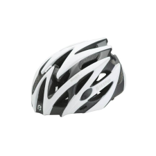 BikeFun Edge unisex bukósisak, L-es (58-61 cm), fehér-karbon kerékpáros sisak