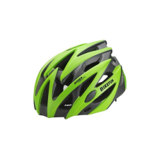 BikeFun Edge unisex bukósisak, M-es (55-58 cm), zöld-karbon kerékpáros sisak