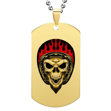 Bikers Skull medál lánccal vagy kulcstartóval medál