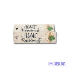  Biléta 5db/csomag 2x7,5cm - Áldott Karácsonyt Szürke dekorációs kellék
