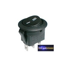 Billenő kapcsoló 2pol./3pin ON-ON 250V/6A (kerekített) - fekete villanyszerelés