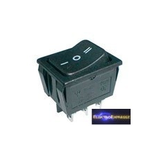 Billenő kapcsoló 3pol./6pin ON-OFF-ON 250V/15A - fekete villanyszerelés