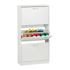  Billenőajtós cipősszekrény fehér 3 fiókos 116x60x24 cm 10048932_341 bútor