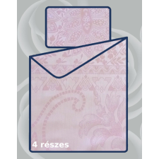 Billerbeck Bianka 4 részes pamut-szatén ágyneműhuzat, Pink jacquard (586) lakástextília