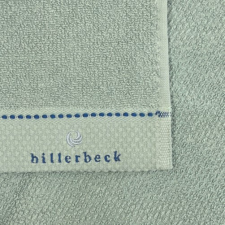 Billerbeck rizskötésű törölköző, Zöld/Reggel az akarattyai szabadstrandon, 50x100 cm - Billerbeck lakástextília