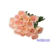  Bimbós Rózsa 18 ágú selyem csokor 41 cm - Krém-Rózsaszín