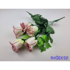  Bimbós rózsa 5 ágú selyem csokor 43 cm - Cirmos dekorációs kellék