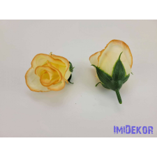  Bimbós rózsa selyemvirág fej M5,5 cm - Cirmos Barack dekoráció