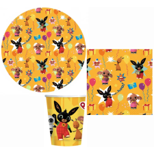  Bing Yellow party szett 32 db-os 18 cm-es tányérral party kellék