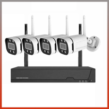 Bingoo 4 db-os vezetéknélküli Wifi IP biztonsági kamera rendszer holm7404 megfigyelő kamera