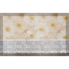 Bingoo Csipke szélű flannel terítő Margarétás F251 132x178 lakástextília
